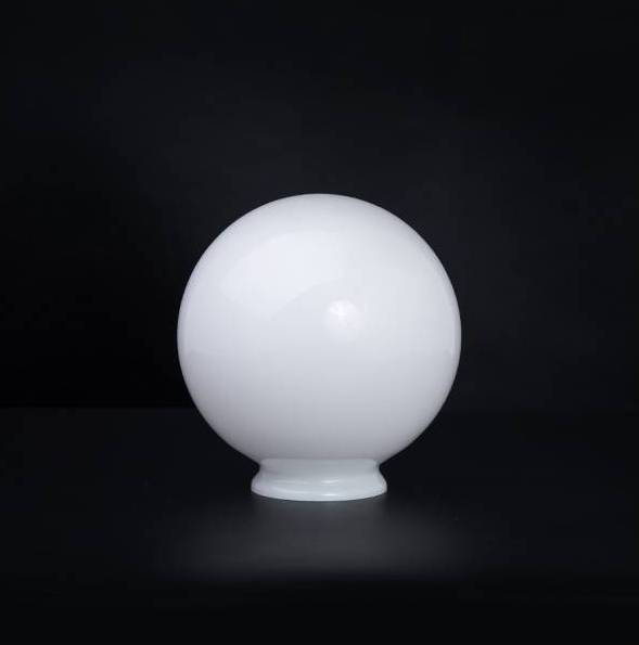 Náhradné tienidlo guľka priemer 16cm s hrdlom montážny otvor: 8cm lesklá biela