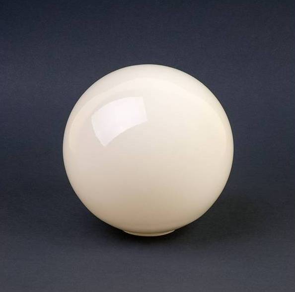 Náhradné tienidlo guľa priemer 20cm, montážny otvor: 10cm lesklá béžová