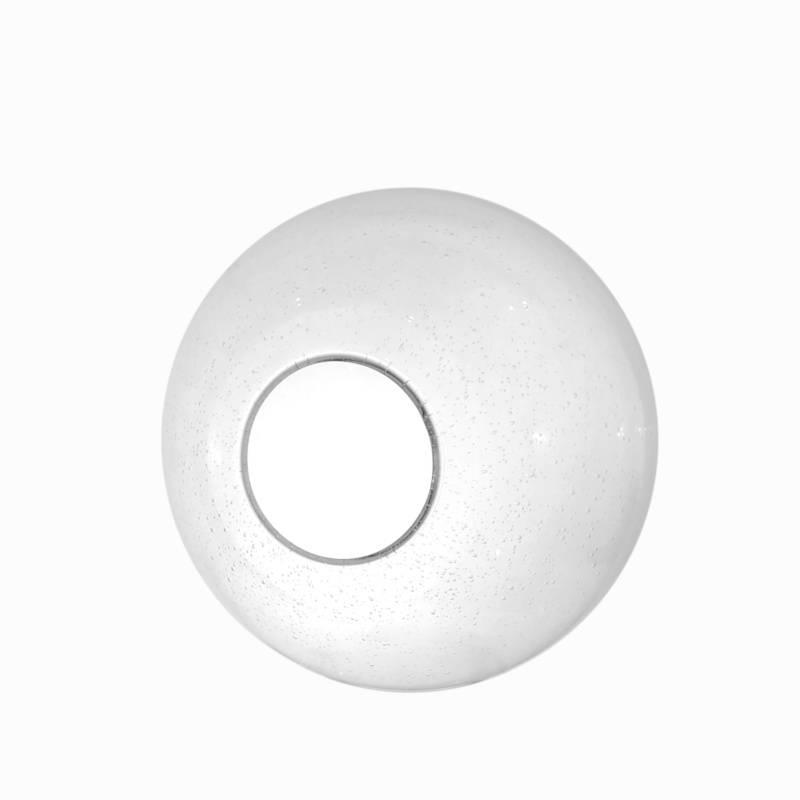 Náhradné tienidlo guľka priemer 25cm, montážny otvor: 8cm číra s bublinkami