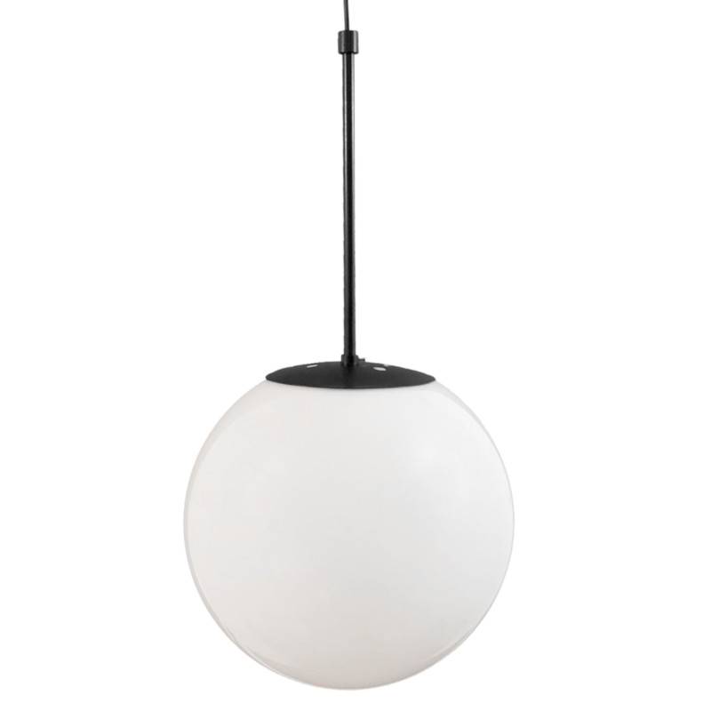 Náhradné tienidlo guľa priemer 25cm, montážny otvor: 10cm lesklá biela