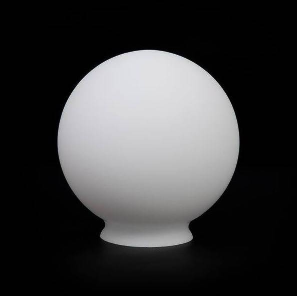 Náhradné tienidlo guľka priemer 15cm s hrdlom montážny otvor: 8cm matná biela