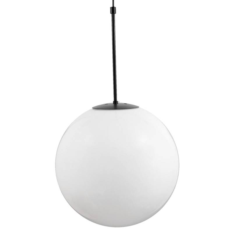 Náhradné tienidlo guľa priemer 35cm, montážny otvor: 10cm lesklá biela