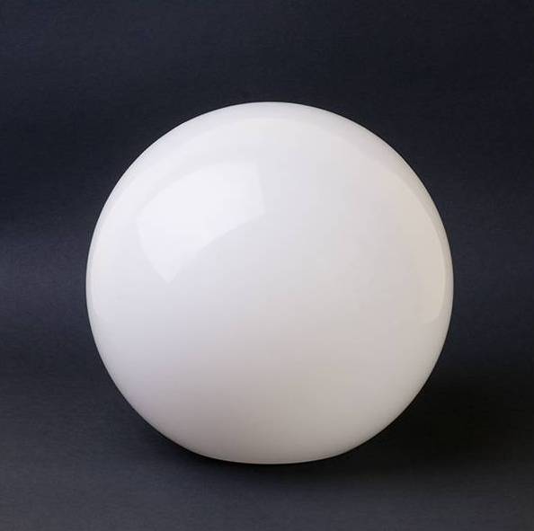 Náhradné tienidlo guľa priemer 35cm, montážny otvor: 15cm lesklá biela