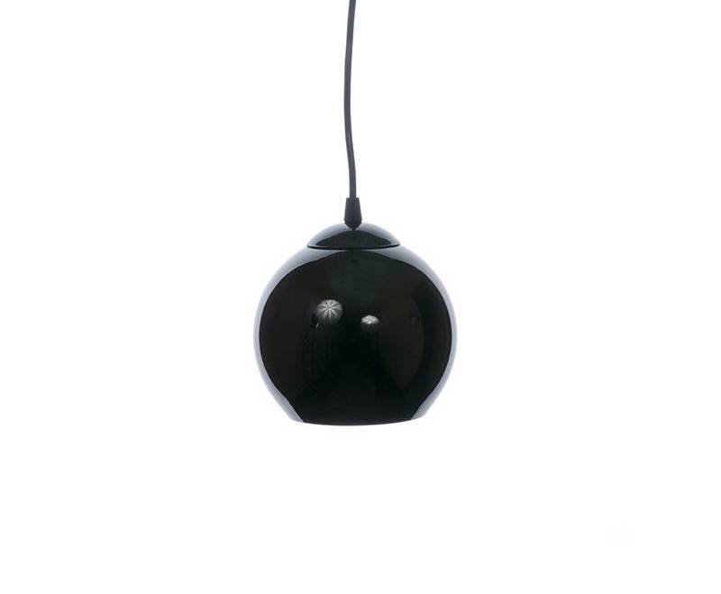 Náhradné tienidlo pre závit E27 (47mm) lesklé čierne, priemer 16cm