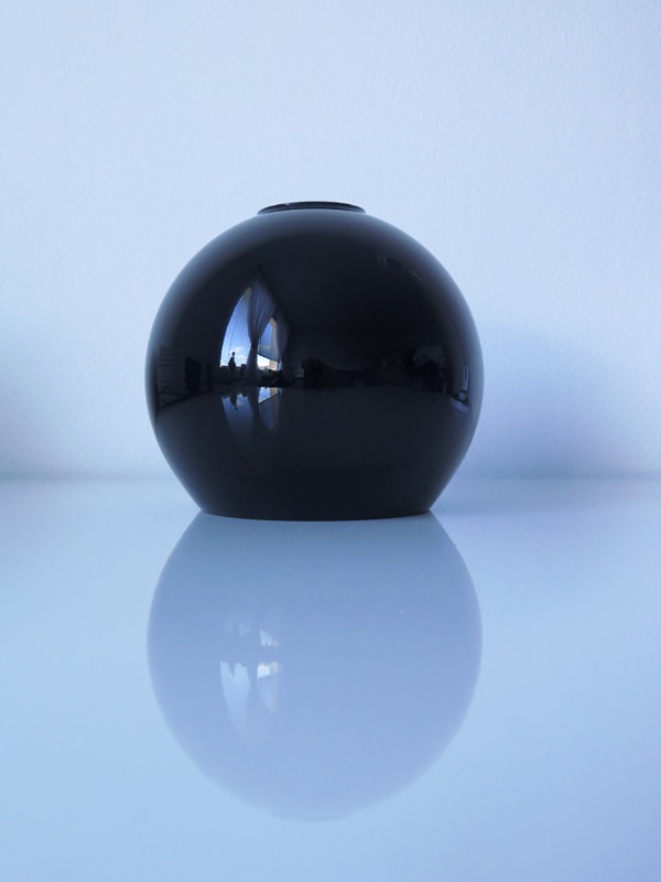 Náhradné tienidlo pre závit E27 (47mm) lesklé čierne, priemer 16cm