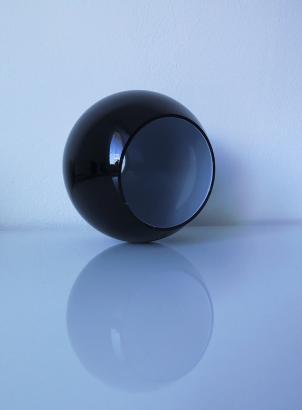 Náhradné tienidlo pre závit E27 (47mm) lesklé čierne, priemer 16cm