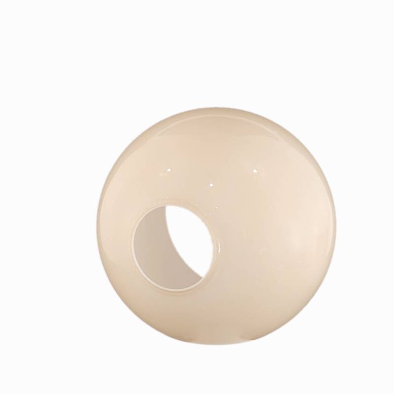 Sklenené tienidlo montážny otvor 45mm lesklé béžové, priemer 14cm