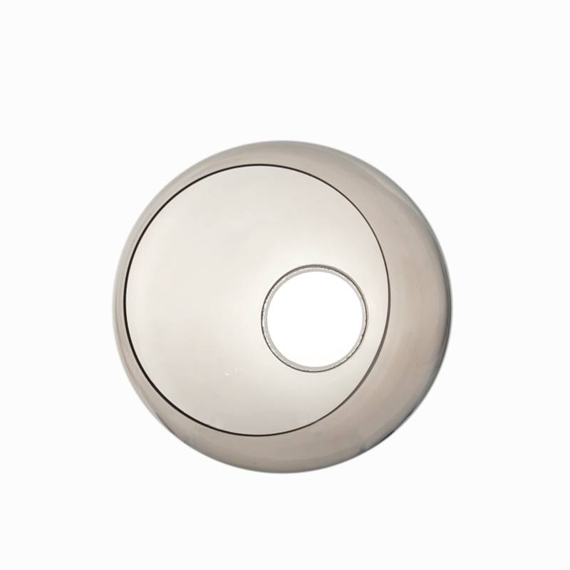 Sklenené tienidlo montážny otvor 45mm číre čierne, priemer 14cm