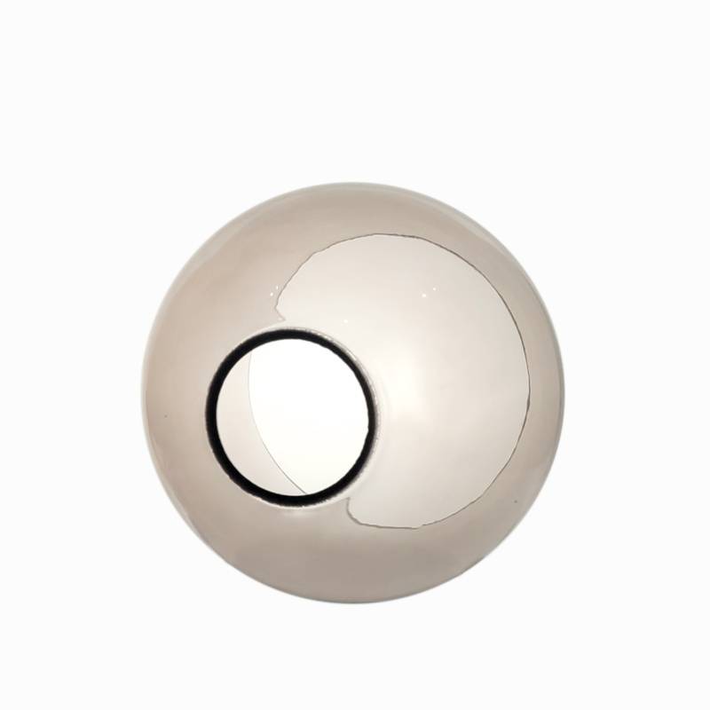 Sklenené tienidlo montážny otvor 45mm číre čierne, priemer 14cm