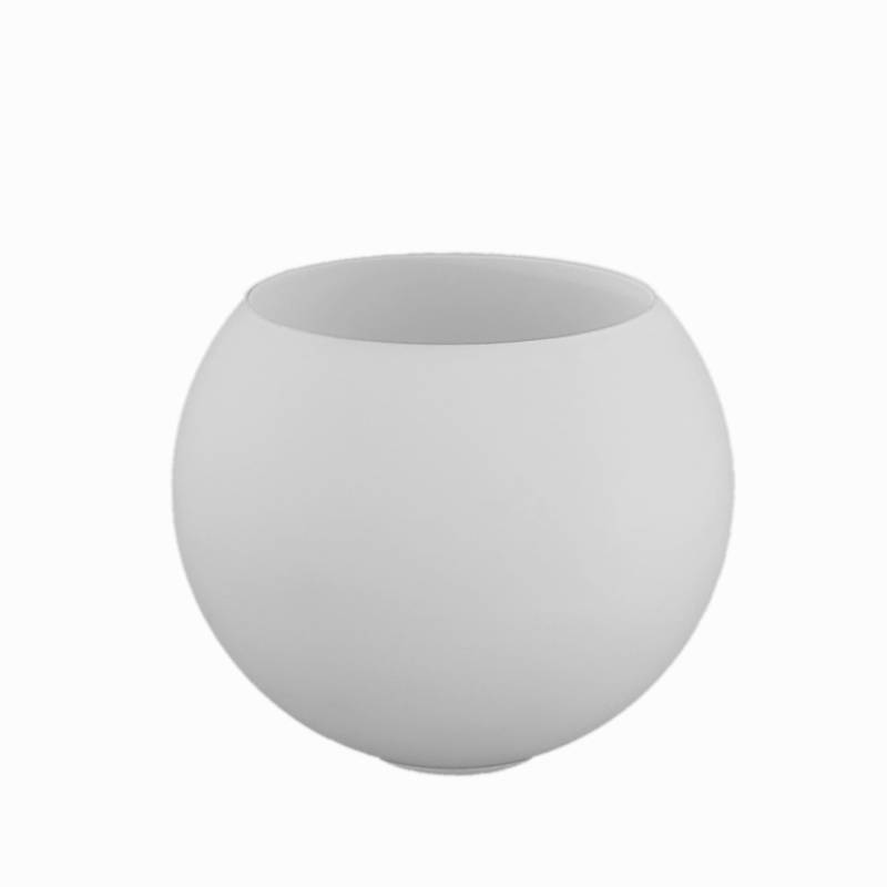 Sklenené tienidlo montážny otvor 45mm matné biele, priemer 14cm
