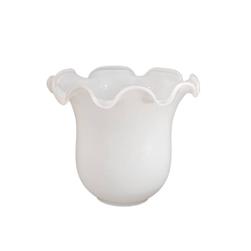 Náhradné tienidlo pre závit E27 (4,7cm) lesklé biele, priemer: 14,5cm