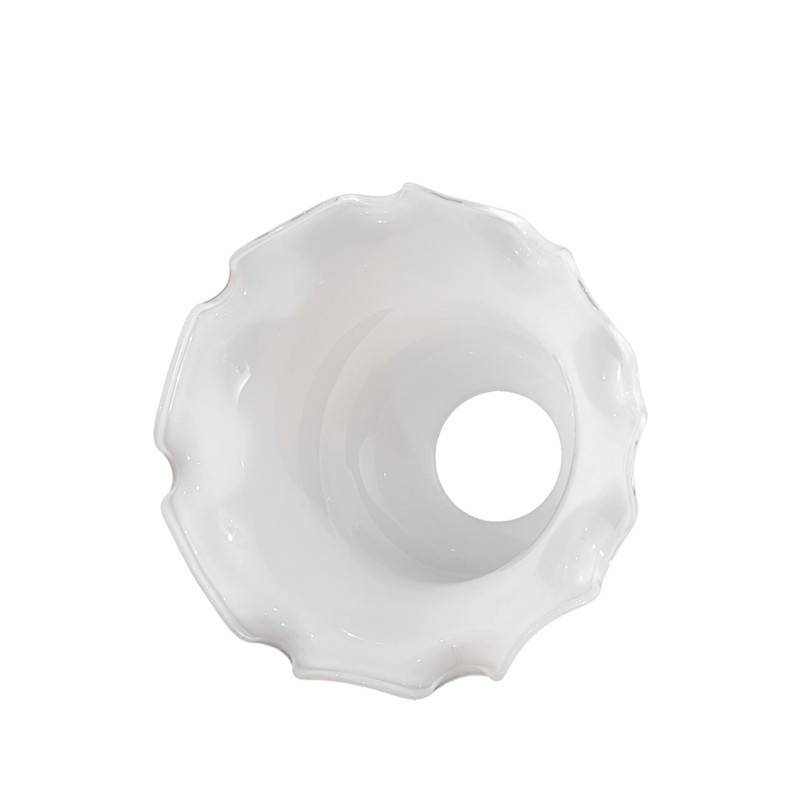 Náhradné tienidlo pre závit E27 (4,7cm) lesklé biele, priemer: 14,5cm