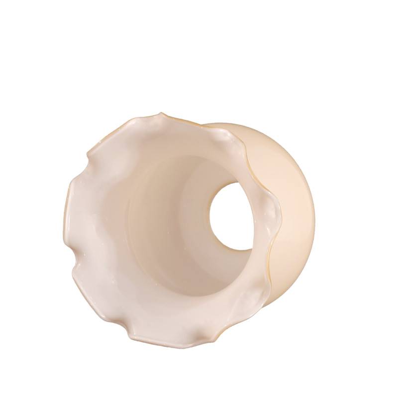 Náhradné tienidlo zvonček pre závit E27 (45mm) priemer 14cm béžové s vlnitým okrajom