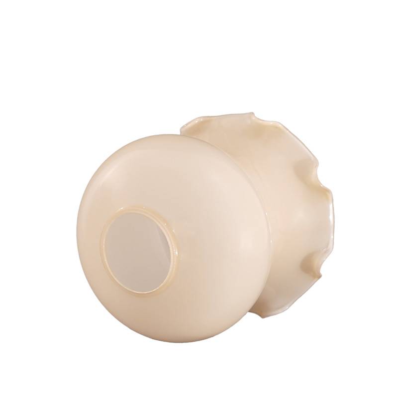 Náhradné tienidlo zvonček pre závit E27 (45mm) priemer 14cm béžové s vlnitým okrajom