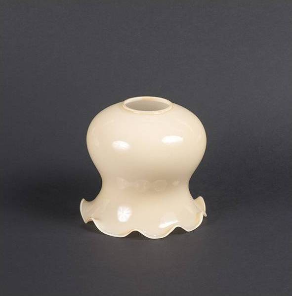 Náhradné tienidlo zvonček pre závit E27 (45mm) priemer 14cm béžové s vlnitým okrajom