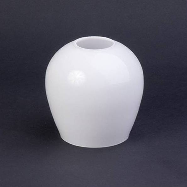 Sklenené tienidlo montážny otvor 45mm biele lesklé priemer 12cm