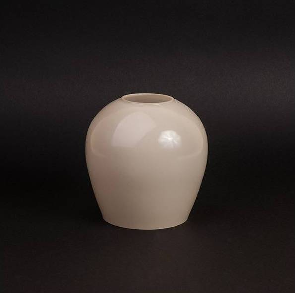 Sklenené tienidlo montážny otvor 45mm béžové lesklé priemer 12cm