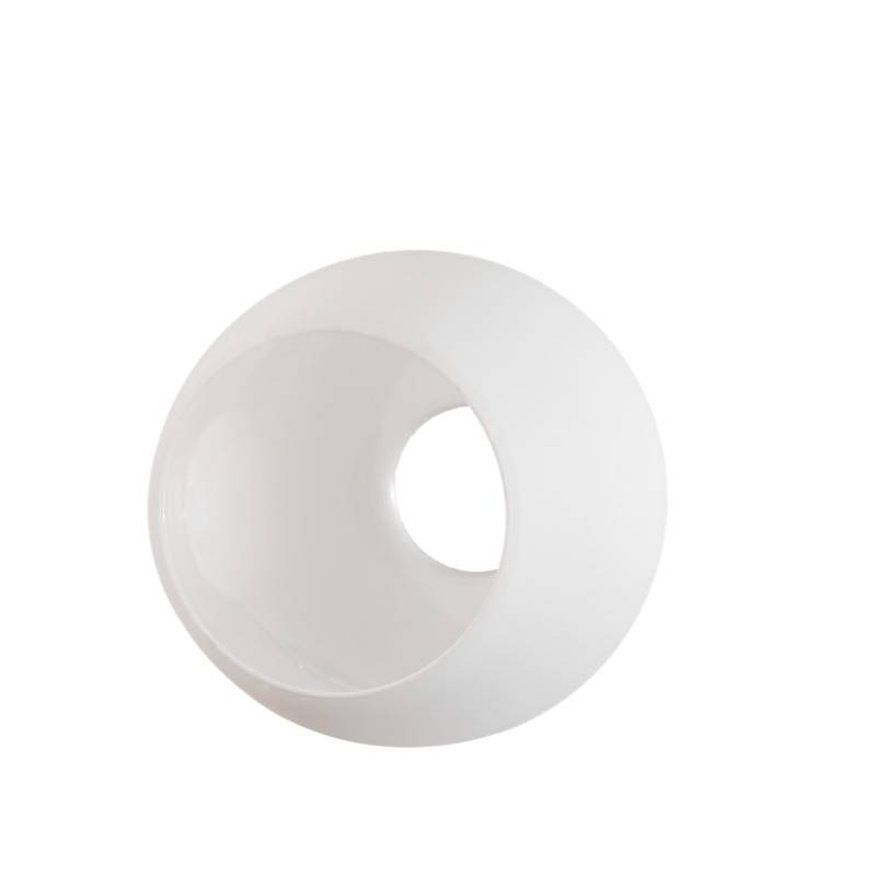 Sklenené tienidlo montážny otvor 45mm biele matné priemer 12cm