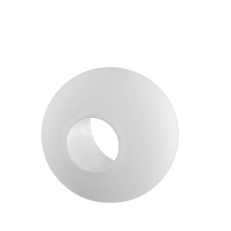 Sklenené tienidlo montážny otvor 45mm biele matné priemer 12cm