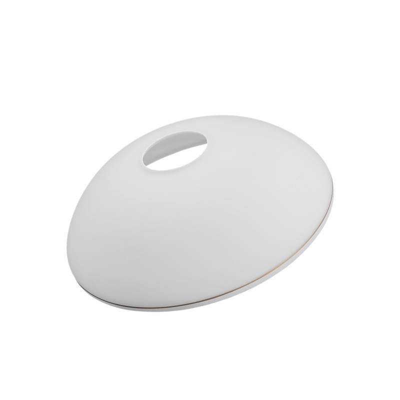 Náhradné tienidlo pre závit E27 (4,5cm) lesklé biele so zlatým pásikom, priemer: 20cm