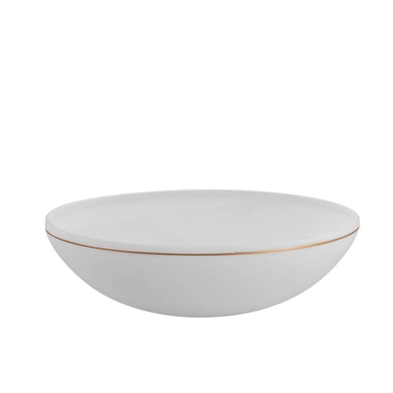 Náhradné tienidlo pre závit E27 (4,5cm) lesklé biele so zlatým pásikom, priemer: 20cm