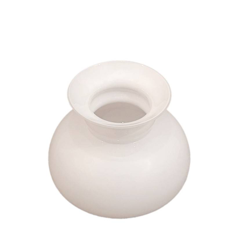 Sklenené tienidlo priemer 10cm petrolejkové biele