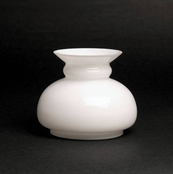 Sklenené tienidlo priemer 10cm petrolejkové biele