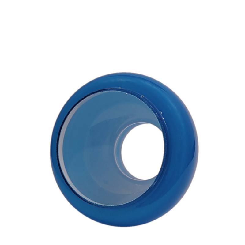 Sklenené tienidlo priemer 10cm petrolejkové tmavo modré