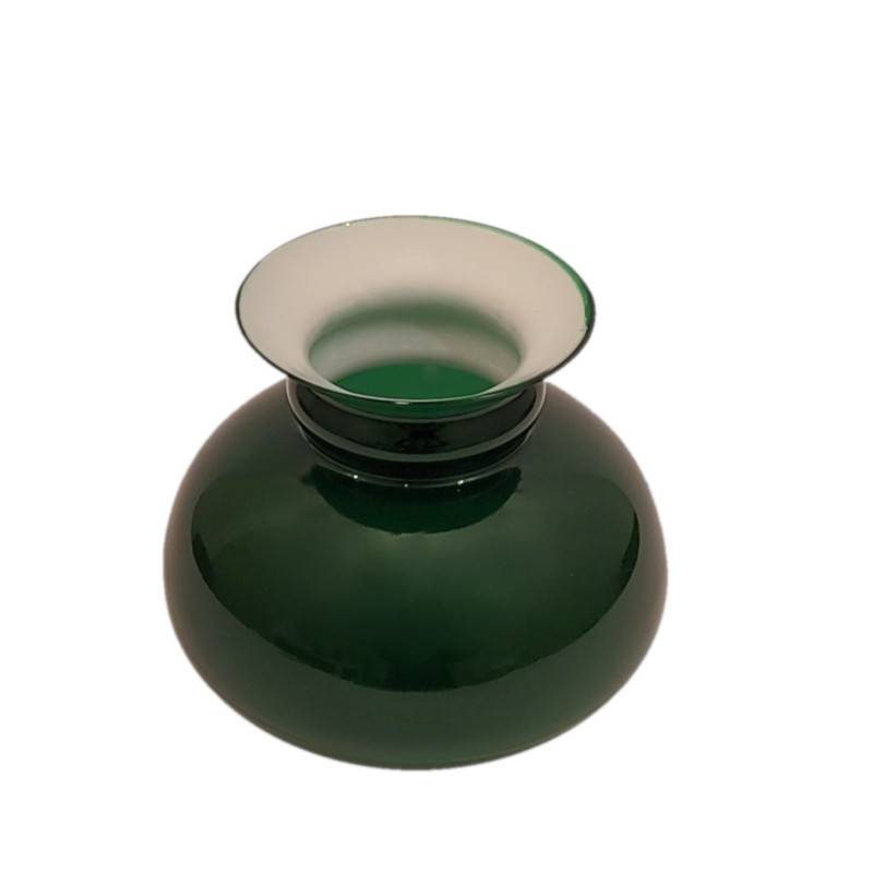 Sklenené tienidlo priemer 10cm petrolejkové zelené