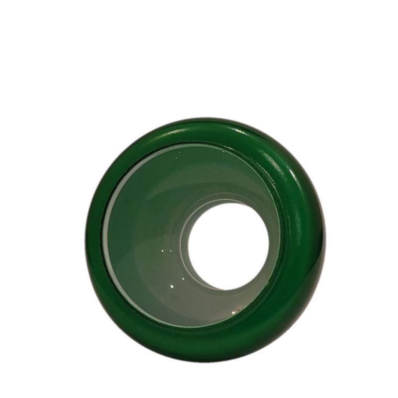 Sklenené tienidlo priemer 10cm petrolejkové zelené