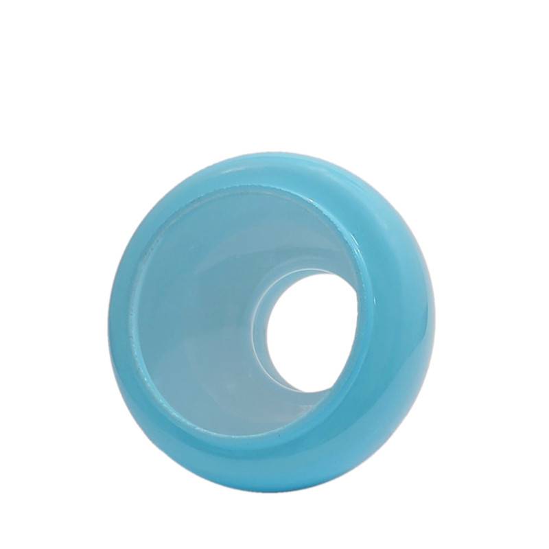 Sklenené tienidlo priemer 10cm petrolejkové bledo modré