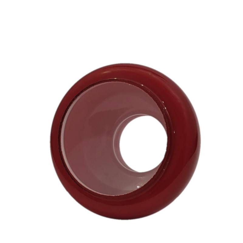 Sklenené tienidlo priemer 10cm petrolejkové červené