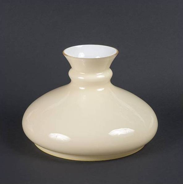 Náhradné tienidlo priemer 23cm petrolejkové béžové lesklé