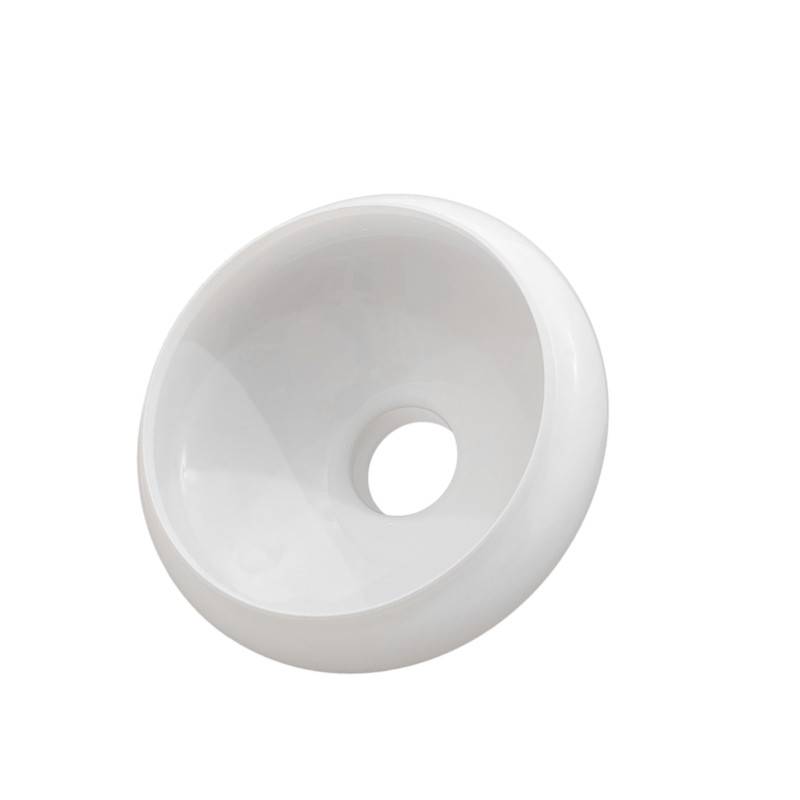 Náhradné tienidlo priemer 23cm petrolejkové biele lesklé - vlnovkové