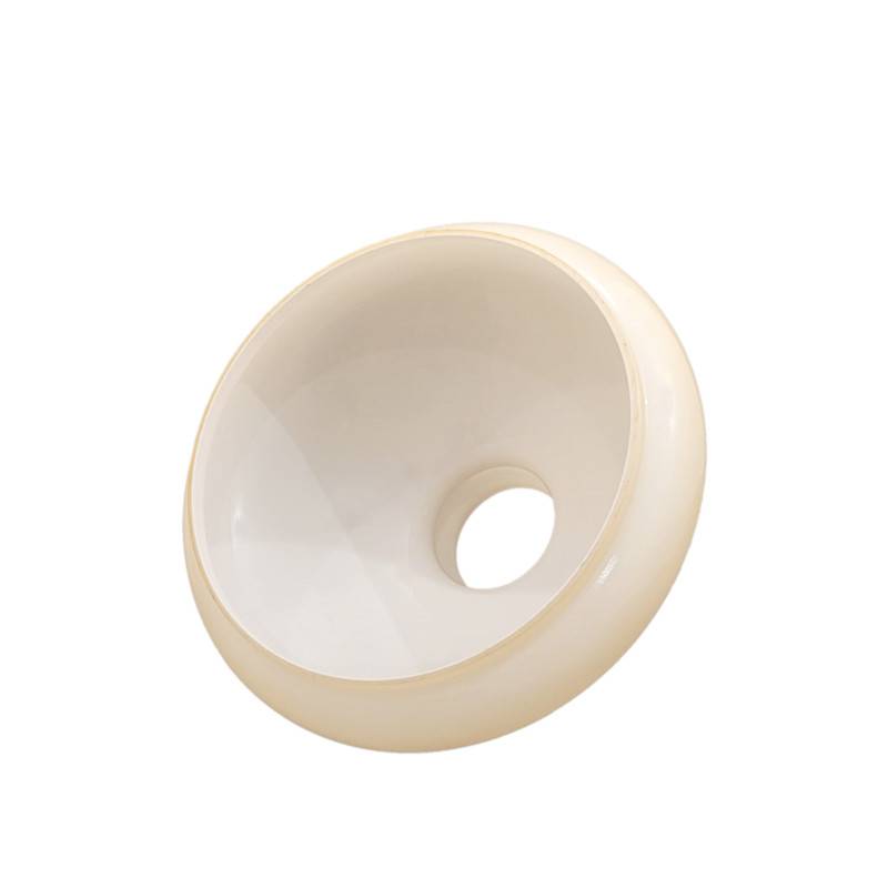 Náhradné tienidlo priemer 23cm petrolejkové béžové lesklé - vlnovkové