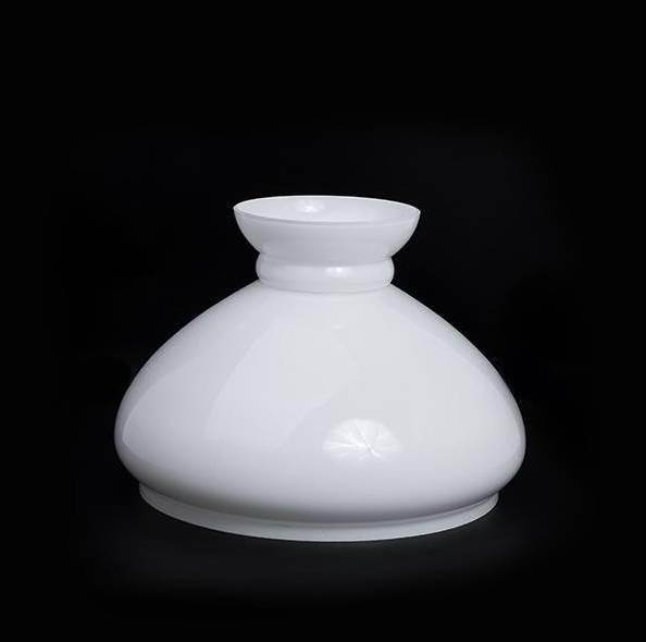 Náhradné tienidlo priemer 23,3cm petrolejkové biele opálové