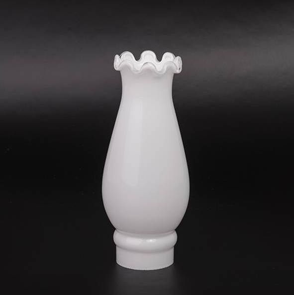 Náhradné tienidlo priemer 4,7cm petrolejkové vnútorné matné biele zvlnený okraj