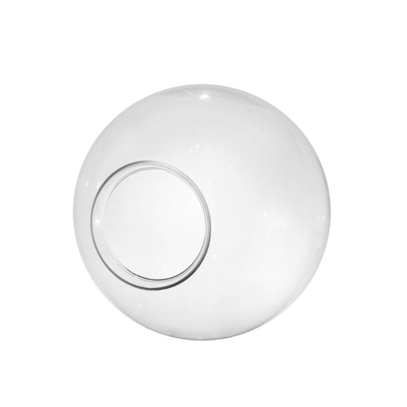 Náhradné tienidlo guľa priemer 30cm číra s hrdlom, montážny otvor: 12cm