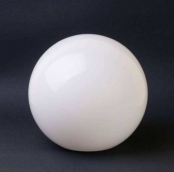 Náhradné tienidlo guľa priemer 40cm, montážny otvor: 12,8cm lesklá biela