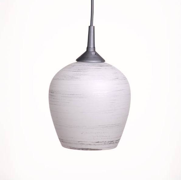 Náhradné tienidlo pre závit E27 (46mm) biele so striebornými pásikmi priemer 16cm