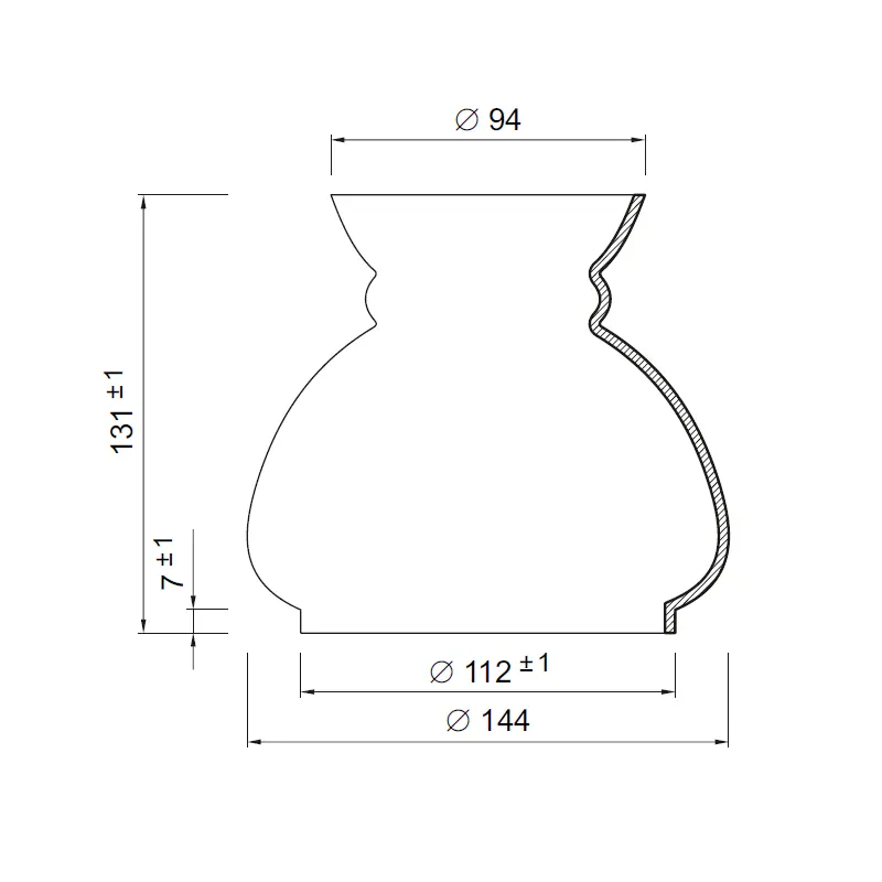 Náhradné tienidlo priemer 11,2cm petrolejkové béžové