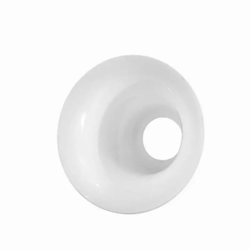 Náhradné tienidlo lesklé biele s hrdlom, priemer 14cm, montážny otvor: 5,7cm 