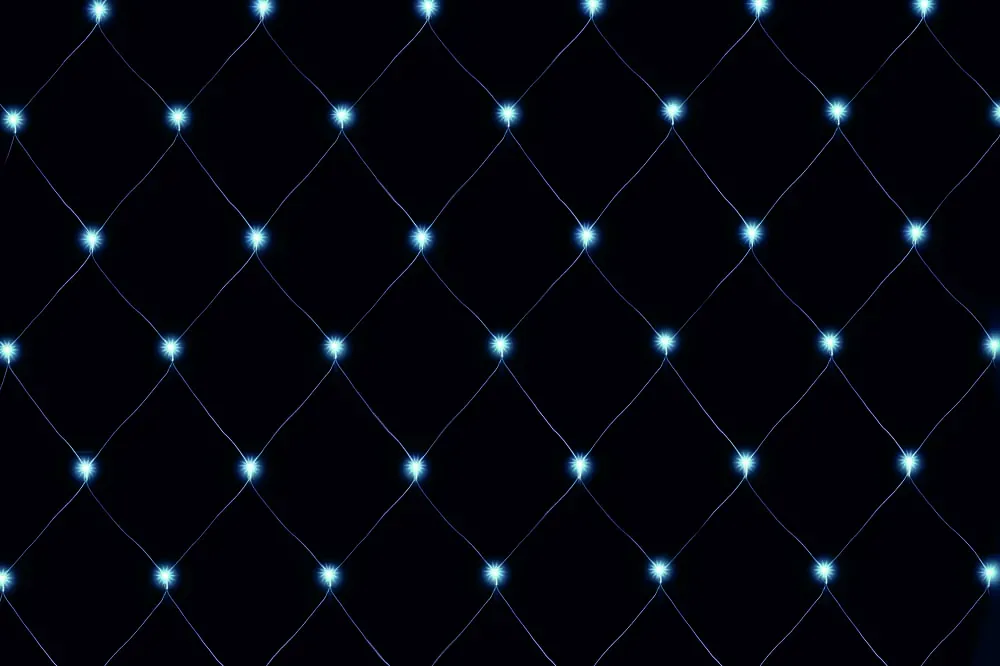 Vonkajšia svietiaca sieť 160LED studená biela 2x1,5m