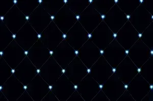 Vonkajšia svietiaca sieť 240LED studená biela 3x3m