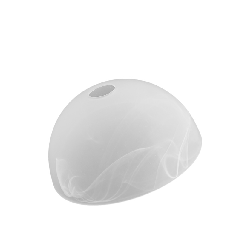 Sklenené alabastrové biele tienidlo pre závit E27 (42mm), priemer 25cm 