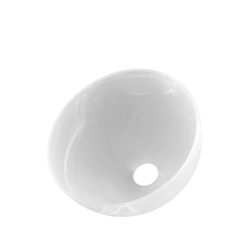 Sklenené alabastrové biele tienidlo pre závit E27 (42mm), priemer 25cm 