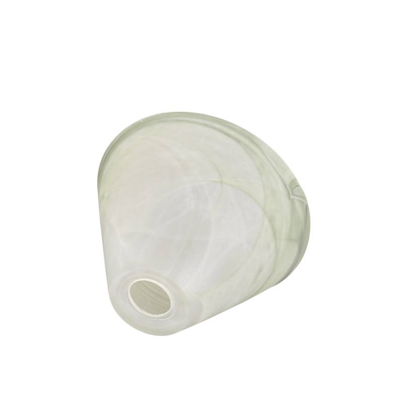 Náhradné tienidlo pre závit E14 (3cm) bielo-zelený alabaster, priemer: 16cm