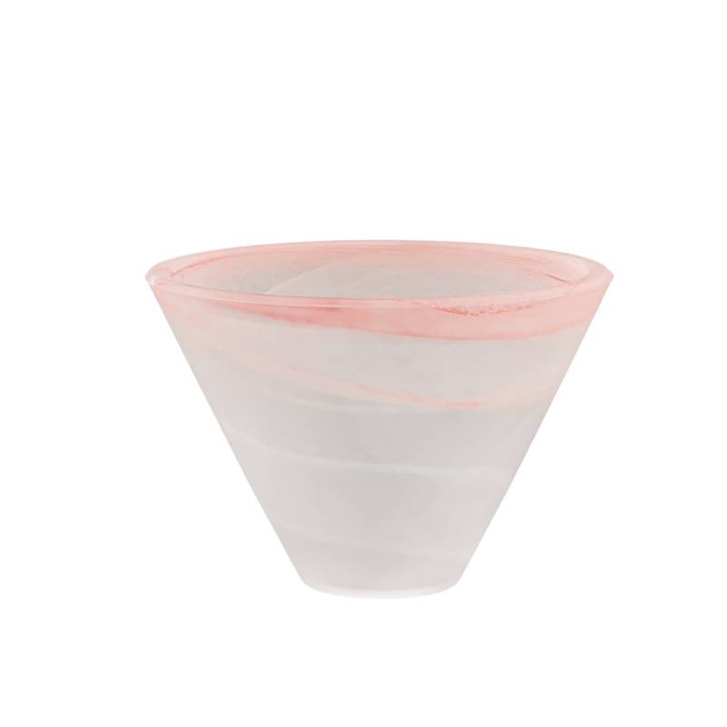 Náhradné tienidlo pre závit E14 (3cm) bielo-ružový alabaster, priemer: 16cm