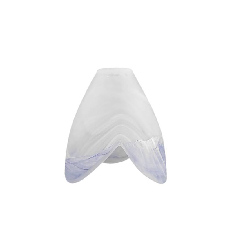 Náhradné tienidlo pre závit E14 (30mm) bielo-modrý alabaster, priemer: 9cm