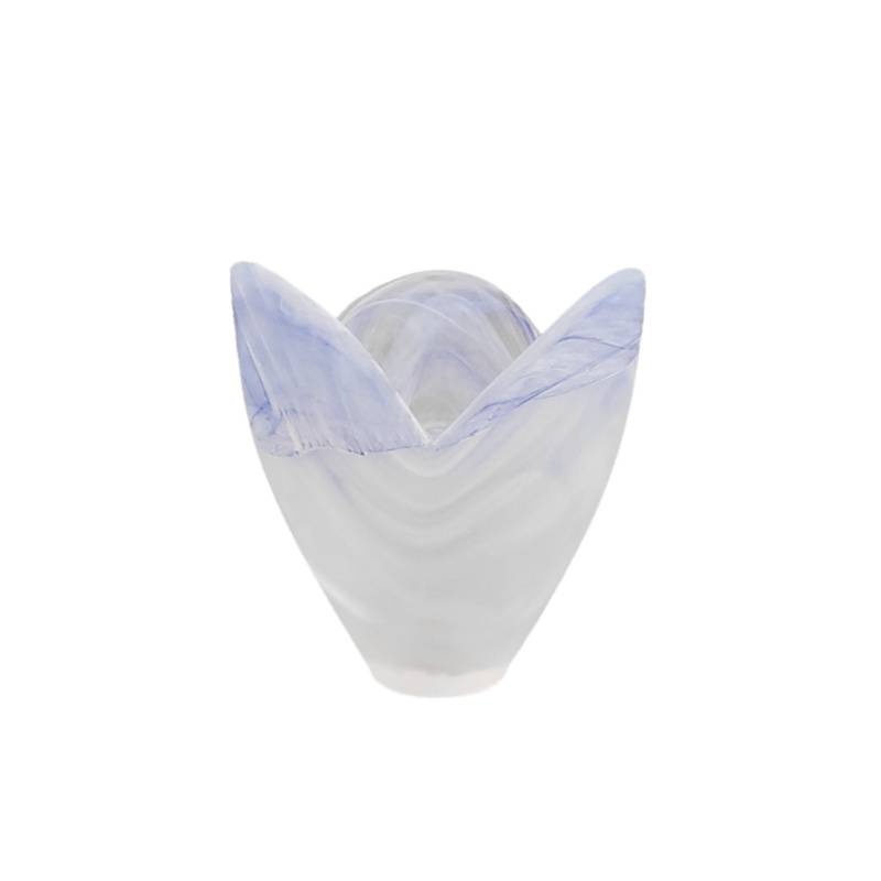 Náhradné tienidlo pre závit E14 (30mm) bielo-modrý alabaster, priemer: 9cm
